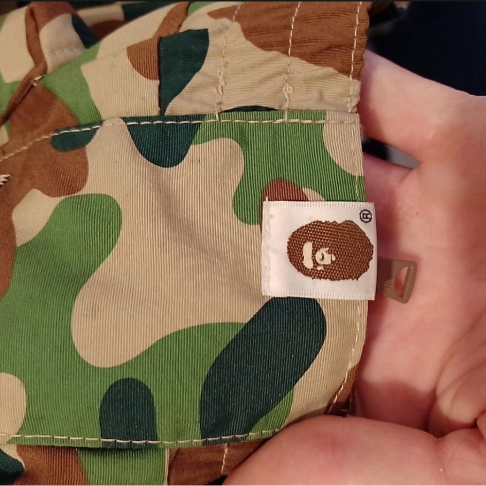 A Bathing Ape Bape nigo era woodland camo snowboard jacket removable hood Sz S - Picture 3 of 9
